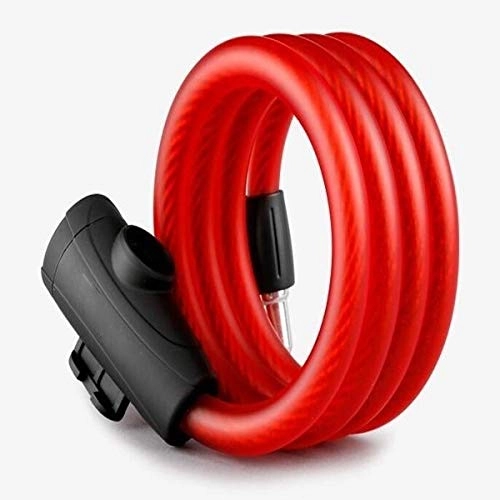 Bike Lock : SSGFZ Anti-Theft Bicycle Lock, Chain Lock, Anti-Theft Mountain Bike Bicycle Lock, Steel Wire Chain Lock, Riding Equipment Accessories (Color : Red)