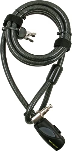 Bike Lock : Stanley Unisex Adult S741-163 Family Key Cable Bike Lock - Black, 12 x 2400 mm