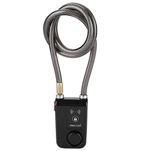 Bike Lock : Steel Wire Rope Bike Anti-theif Lock Vibration Function Smart Bluetooth Lock APP Bluetooth Control, for Bike Protection, for Anti Theif