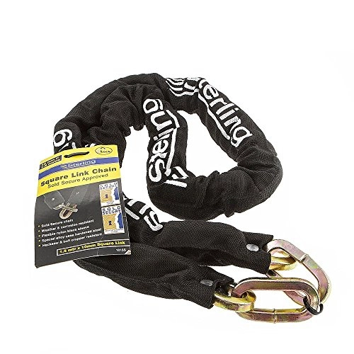Bike Lock : Sterling 1015S 10mm x 1.5m Gold Sold Approved Cycle & Motorbike Security Chain, Black