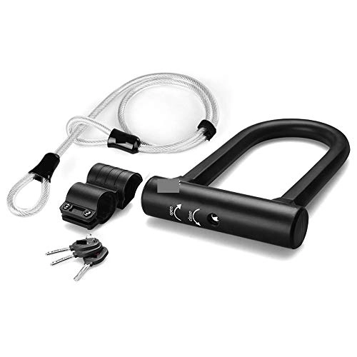 Bike Lock : Strong and sturdy Bicycle U Lock Anti-theft Road Bike Bicycle Accessories Heavy Steel Security Cable U-lock Set Security (Color : Ulock)