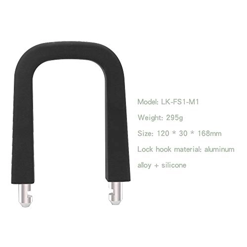 Bike Lock : Strong and sturdy Fingerprint Bicycle Lock Anti-theft U-lock Smart Security Lock Outdoor Motorcycle Electric Bicycle Accessories Security (Color : LK FS1 M1)