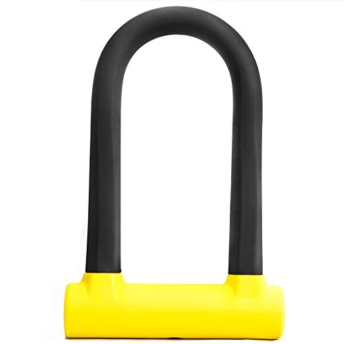 Bike Lock : Style wei Bicycle U Lock High Safety D Shackle Bicycle Lock Sturdy Mounting Bracket Suitable for Bicycle Motorcycle Yellow