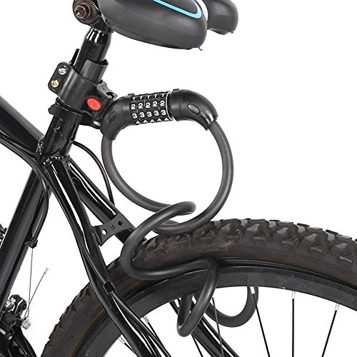 Bike Lock : SunshineFace 1.5M Portable Antitheft Strip Lock, Disc Brake Lock Fiveâ€‘digit Password for Mountain Bike