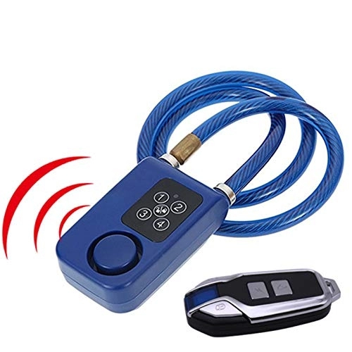 Bike Lock : SunshineFace 110dB Bicycle Wireless Lock, Alarm with Remote Anti-theft Lock Vibration Alarm System for Scooter E-bike