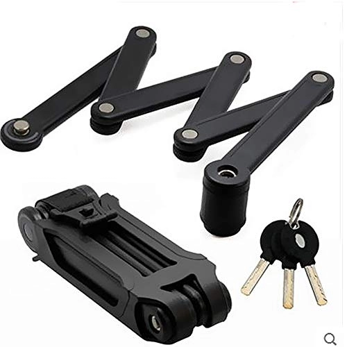 Bike Lock : Surenhap Foldable Bicycle Lock Heavy Duty Folding Lock Bicycle Safety Chain Lock Bicycle Lock with Key