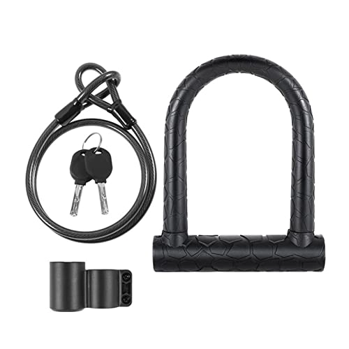 Bike Lock : Tao Bike Security Lock Set Bicycle U Lock With Keys Loop Cable Premium Steel Anti-theft MTB Road Bike Lock Cycling Accessories Fun