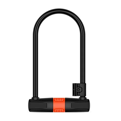 Bike Lock : TASGK Bike U Lock, High Security U Shackle Bike Lock with 4FT / 1.2M Steel Flex Cable And Sturdy Mounting Bracket for Bikes, Bicycle, Motorbikes, Motorcycles, Orange, 2pc