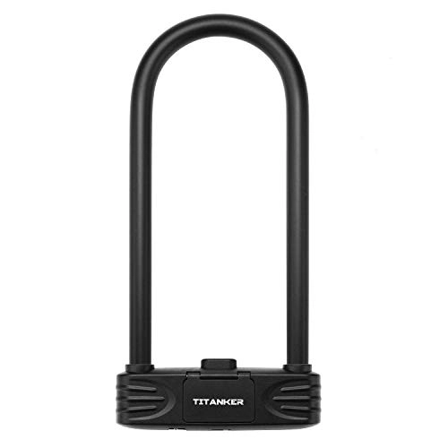 Bike Lock : Titanker Bike U Lock 16 mm (Lengthened U Lock + Key Tags)