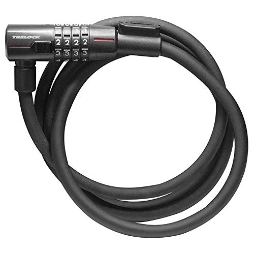 Bike Lock : Trelock Unisex – Adult's Zahlen-Kabelschloss-2231260892 Combination Cable Lock, Black, 110cm