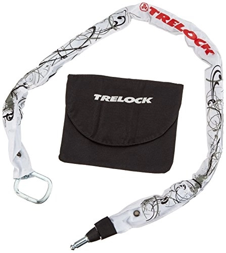 Bike Lock : Trelock ZR 200 white Edition Flowers chain lock for R.S. 2013 chain and padlock