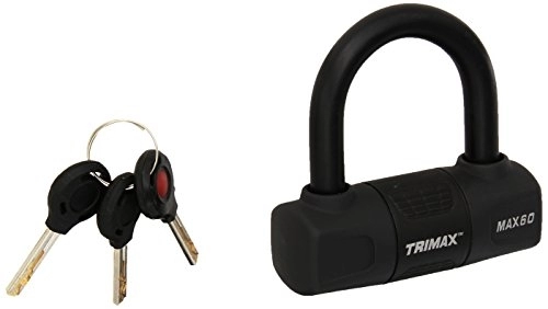 Bike Lock : Trimax MAX60 Black Short Shackle U-Lock with PVC Sleeve