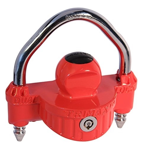 Bike Lock : Trimax UMAX25 Universal Coupler Lock with, Red, One Size