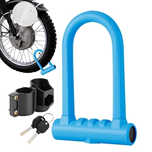 Bike Lock : U-Lock for Bicycles - Silicone Bicycle Locks Heavy Duty Anti-Theft Scooter Lock Made of Steel, Resistant to Cut and Lever Attacks, with 2 Copper Keys, Cipliko