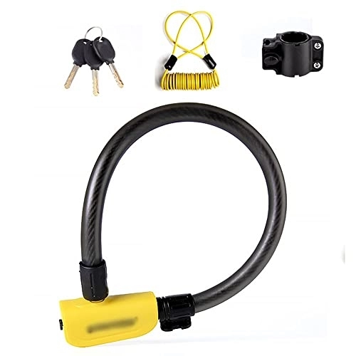 Bike Lock : U Lock Shackle, Bike Lock, Bike Lock Cable, Bicycle Lock Heavy Duty Cable Lock, Weatherproof Armoured Steel Combination, With 3 Keys, 45 / 55 / 100cm, 6 Styles (Color : D)
