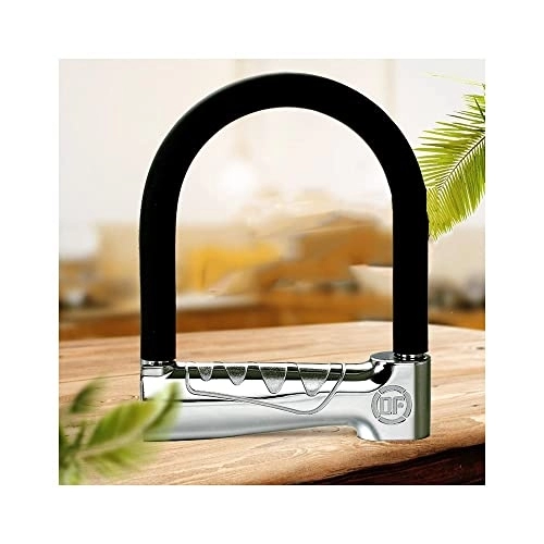 Bike Lock : U Lock Shackle, Bike Lock, Bike Lock Cable, Bike Lock U Lock Heavy Duty Anti-thief / anti-cut, 110db Alarm, For Bicycles, Mountain Racing, motorcycle, Cabinet, 4 Colors (Color : Silvery)