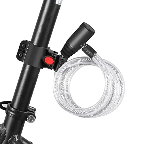 Bike Lock : U Lock Shackle, Bike Lock, Bike Lock Cable, Bike Locks Steel Chain Cable Lock Coiled Secure Resettable Coating Waterproof / Anti-scratch / Anti Theft, For Road Bikes Scooters Mountain Bike