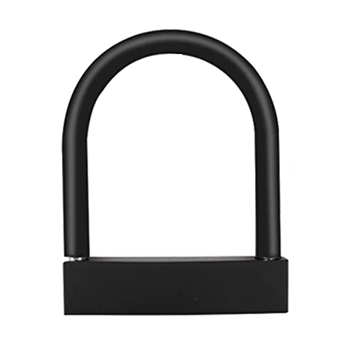 Bike Lock : U Lock Shackle, Bike Lock, Bike Lock Cable, Bike Locks U Bicycle Lock, Anti-thief Steel Alloy, Hidden Alarm(110 Db) Easily Keep Bike Secure, Bike Gift For Child Kids, 20.5x16cm (Color : Black)