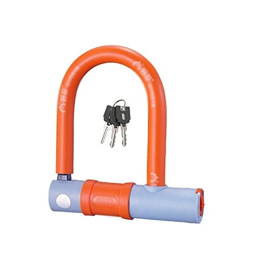 Bike Lock : U Lock Shackle, Bike Lock, Bike Lock Cable, Heavy Duty Bicycle U-lock, Anti Theft, Bike Locks With Mounting Bracket, For Kids Scooter Adult Tricycles, Baby Stroller And Luggage (Color : A)