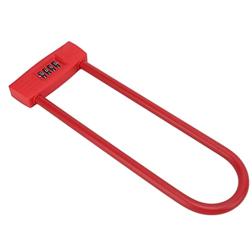 Bike Lock : U Lock, Weather Resistant Long Shackle Resettable Padlock Anti Theft Red for Motorcycles for Electric Scooter for Bicycle