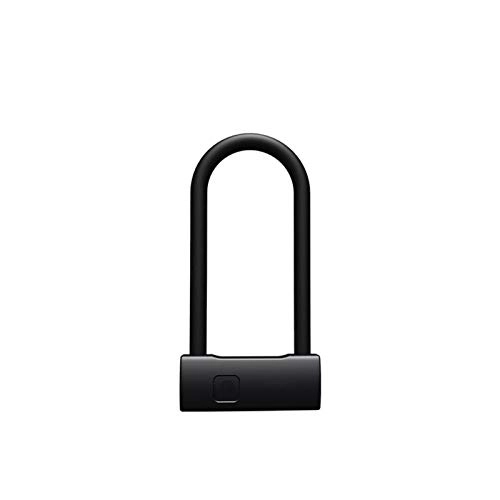 Bike Lock : U-Locks Smart Fingerprint U-lock Anti-theft Bicycle Motorcycle Door Lock Type-C Rechargeable Lockstitch Waterproof U-Lock (Color : XM HX U ZWS Long)