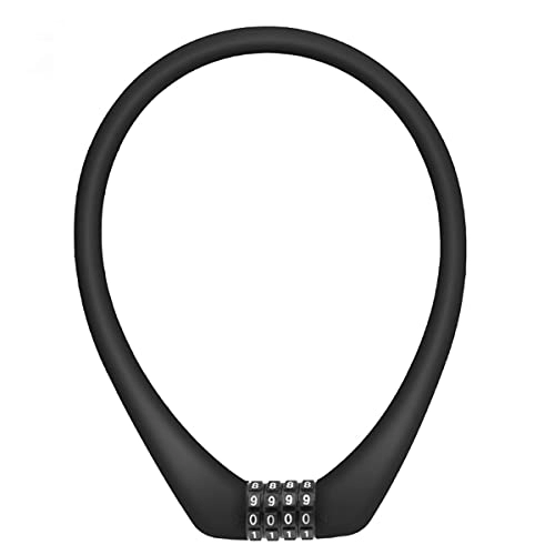 Bike Lock : UFFD Bike Lock Cable, 4 Digit Password Combination Anti-Theft Bike Locks Core Steel Wire Bicycle Lock Chain Self Coiling Resettable 。 (Color : A, Size : 13mm-550mm)