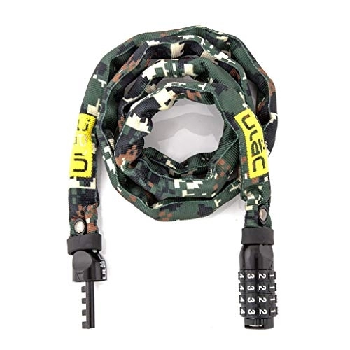 Bike Lock : ULAC 52ND Street Neo Chain Lock Combo, Resettable 4-Digit Combination Anti-Theft Bicycle Lock (Camouflage)