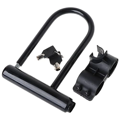 Bike Lock : Universal U Lock Bike Bicycle Motorcycle Cycling Scooter Security Steel Chain (Color : Black)
