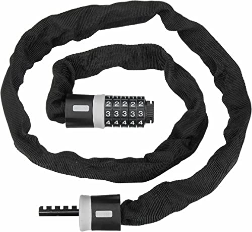 Bike Lock : UPPVTE Bike Chain Lock, Anti-Theft Bicycle Chain Lock 3.94 FT 5-Digit Resettable Combination for Bicycles Motorcycles Gates Fences Cycling Locks (Color : Black, Size : 120cm)