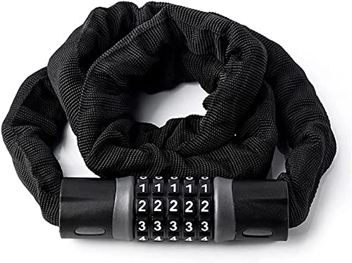 Bike Lock : UPPVTE Bike Chain Lock, Anti-Theft Reinforced Long Security Lock Bicycle Accessories for Bike Scooter Motorcycle Cycling Cycling Locks (Color : Black, Size : 90cm)