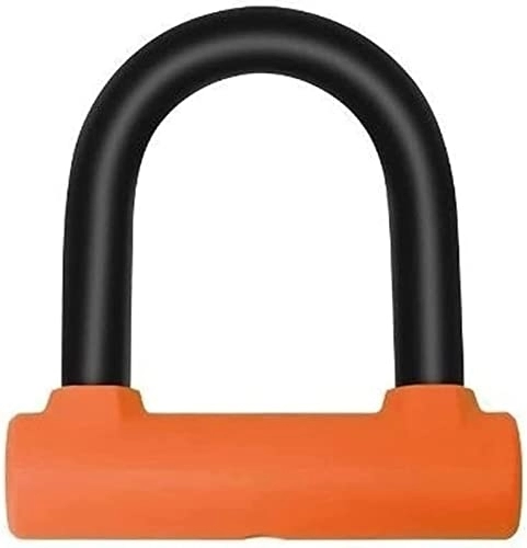 Bike Lock : UPPVTE Bike Heavy Duty Lock, Bicycle Lock U Lock Length Security Cable with Sturdy Mounting Bracket for Bicycle, Motorcycle and More Cycling Locks (Color : Orange, Size : 13.5 * 12cm)