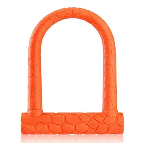 Bike Lock : UPPVTE Bike U Lock, Anti Theft Bicycle Secure Locks Heavy Duty Combination 4Ft Length Security Cable Bicycle D Lock Shackle with Key Cycling Locks (Color : Orange, Size : 16 * 25cm)