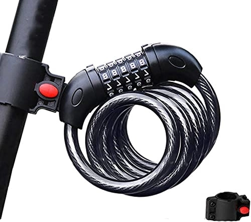 Bike Lock : UPPVTE Password resetable Bicycle Chain Lock, Security Anti-Theft Bicycle Lock Motorcycle, Scooter, Stroller, Fence, Door and Outdoor Cycling Locks (Color : Black, Size : 1.2 * 120cm)
