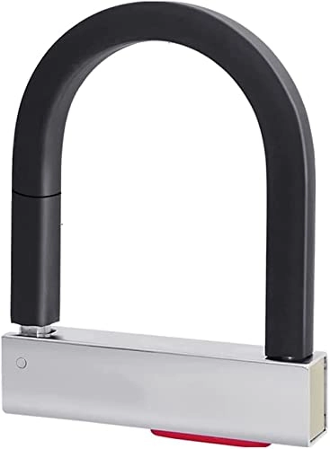 Bike Lock : UPPVTE U-Shaped Anti-Theft Motorcycle Lock, 23 Ton Hydraulic Shears Square Lock Beam with Waterproof Cover for Mountain Bikes, Road Bikes Cycling Locks (Color : Black, Size : 207 * 160 * 30mm)