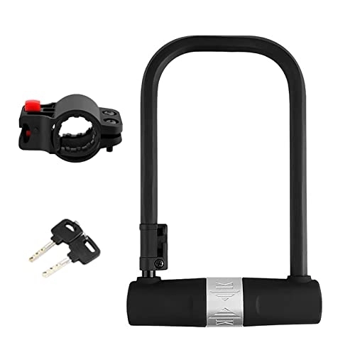 Bike Lock : vincente Bike U-Shaped Anti-Theft Lock | Easy to Use High Security Bike U-Lock | Easy to Use High Security Steel Cycling Locks