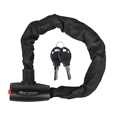 Bike Lock : WAAPUU Heavy Duty Bike Chain Lock Anti-theft Motorcycle Scooter Cable Secure Lock Bicycle Lock (Color : 0.6M)