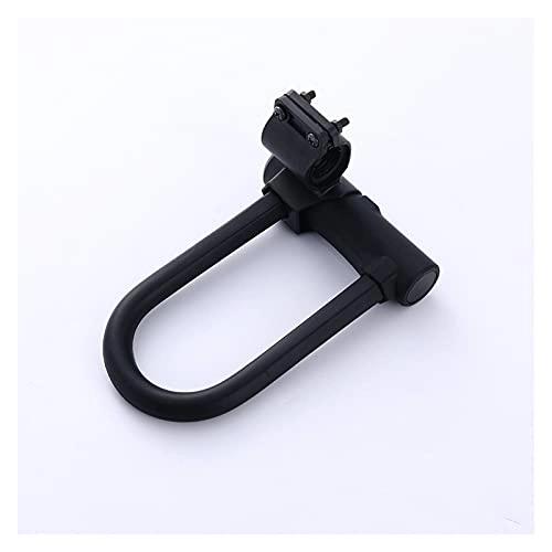 Bike Lock : Weiyang Bicycle Silicone U Lock Double-opening Head Anti-theft Lock Cable With 3 Keys Motorcycle Scooter MTB Security Cycling Locks (Color : Black)