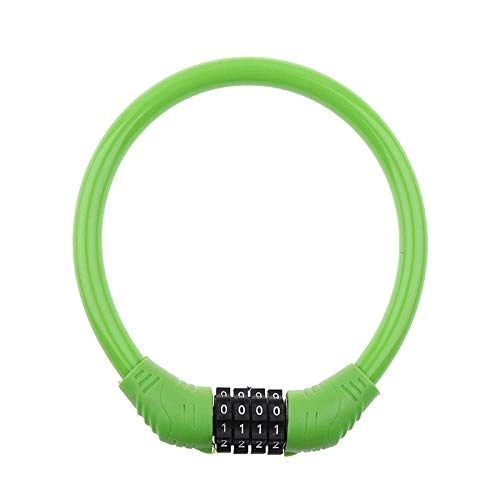 Bike Lock : WEMUR Bike lock Bike Lock Bicycle Password Steel Cable Wire Lock Chain Safety Security Bike Cycling Color Safe Lock Pad Combination-green bicycle lock (Color : Green)