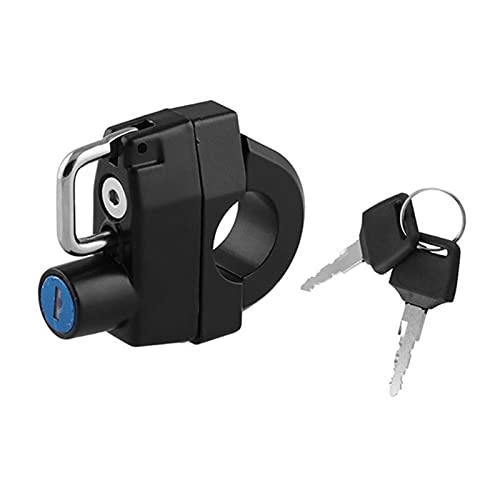 Bike Lock : Wen hong Multipurpose Mini Portable Anti-theft Helmet Lock With Key Bike Bicycle Cycling (Color : Black)