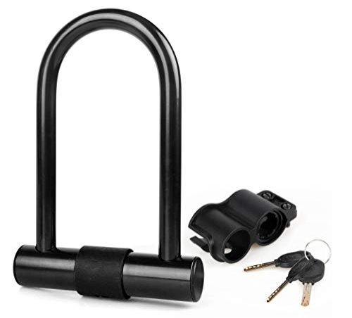 Bike Lock : WENBOCBicycle U-lock motorcycle anti-theft lock mountain bike steel cable bar lock electric car lock