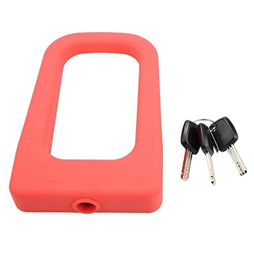 Bike Lock : WERNG U-Type Bicycle Padlock, Anti-Theft Security Digital Code Lock, 4-Digit Combination, Indoor And Outdoor, Used To Lock Bicycle / Motorcycle / Electric Car, Red
