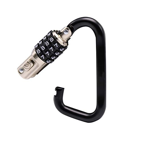 Bike Lock : WJHQYDPZ Mini bicycle hook lock with steel cable for 4-digit password, compact size and easy to carry