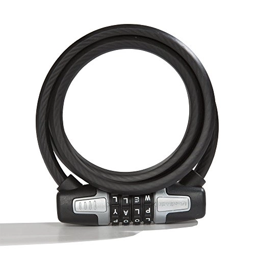 Bike Lock : Wordlock CL-433-BK 5-Feet 4-Dial 8mm WLX Combination Bike Lock, Black