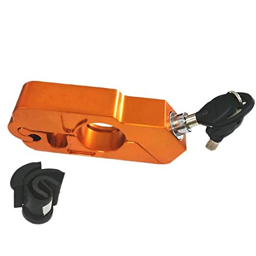 Bike Lock : WOVELOT Aluminum Alloy Bike Lock Bicycle Handlebar Lock Anti-Theft Lock Safety Theft Locks(Orange)