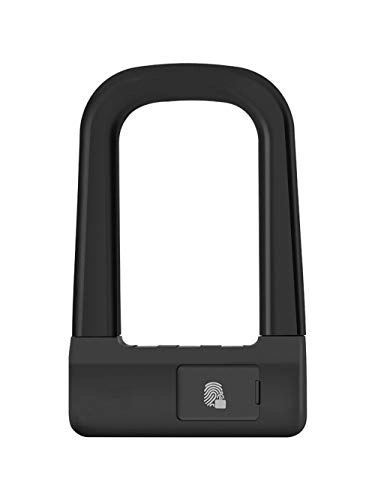 Bike Lock : WQM Fingerprint Unlock U-lock Bicycle Lock Motorcycle Electric Car Anti-theft Charging Smart Outdoor U-shaped Bicycle Accessories (B)