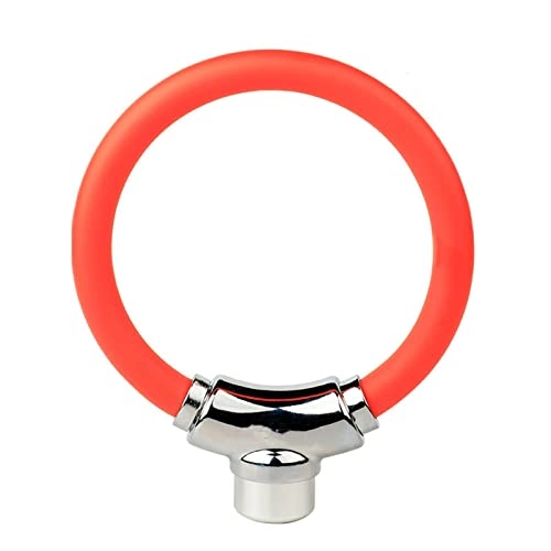 Bike Lock : WSS Shoes Bicycle Lock Cable Lock Horseshoe Lock Ring Lock Portable Mini Ring Lock Cycling Accessories (Color : Red)