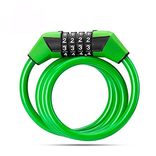 Bike Lock : WSS Shoes bicycle lock Lock For Electric Scooter Password Lock Anti-theft Bicycle Lock Safety Accessories Portable Simple-green Bike lock (Color : Green)