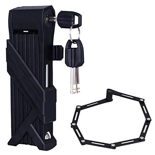 Bike Lock : WWMH Folding Bike Lock, Password Bike Chain Lock, Heavy Duty Alloy Steel, Bicycle Foldable Lock with Mounting Bracket, Anti-Theft Strong Security, with 3 Keys, 100cm