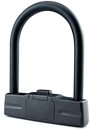 Bike Lock : WXFCAS Anti-cut bicycle lock Aluminum padlock U-shaped padlock Bicycle lock Padlock with cable Bicycle lock for bicycle Electric motorcycle (Color : Black, Size : One Size)