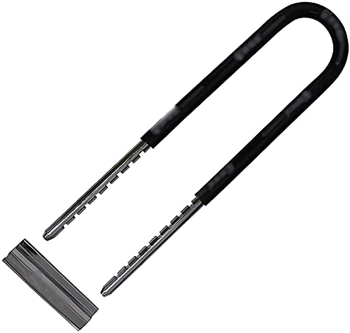 Bike Lock : WXFCAS U-shaped bicycle lock easy to carry Home and office shop lock Long U-shaped lock Popular bicycle locks (Color: Black, Size (Color : Black, Size : 44.5x12.2cm)